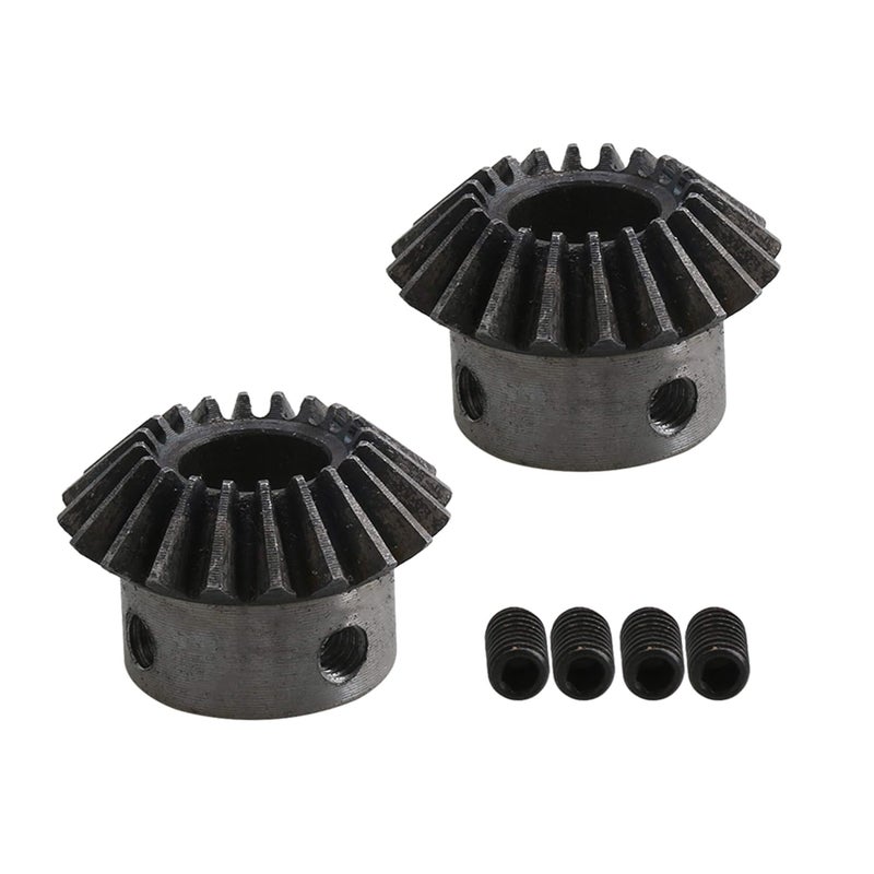 CNBTR 45 Steel 1.5 Modulus Silver 12mm Hole Diameter Tapered Bevel Gear Wheel 20 Teeth Pack of 2 - Image 1