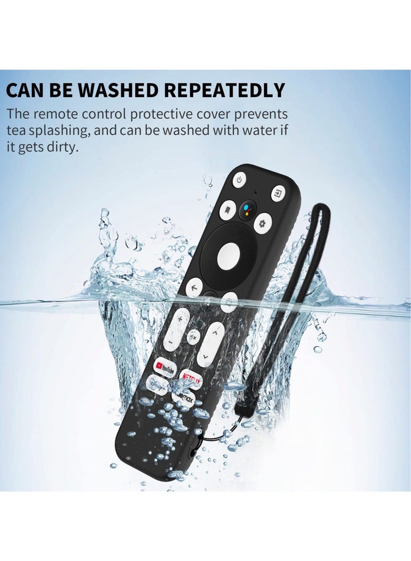 Captaintech SYOSI Silicone Case for Onn TV Remote, Remote Case Compatible with Android TV 4K & Onn TV Anti-Slip Shock Proof Soft Remote Cover Case with Lanyard (Black) - Image 5