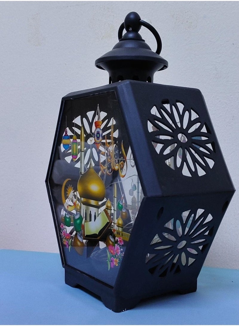 لاكوز مصباح LED إسلامي مزخرف بتصميم مسجد إسلامي وقرآن كريم، بإضاءة دافئة، مصباح ديكور منزلي - Image 3