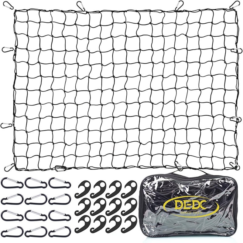 DEDC 4' x 6' Heavy Duty Cargo Net for Pickup Truck Bed - Stretches to 8' x 12' - Image 1