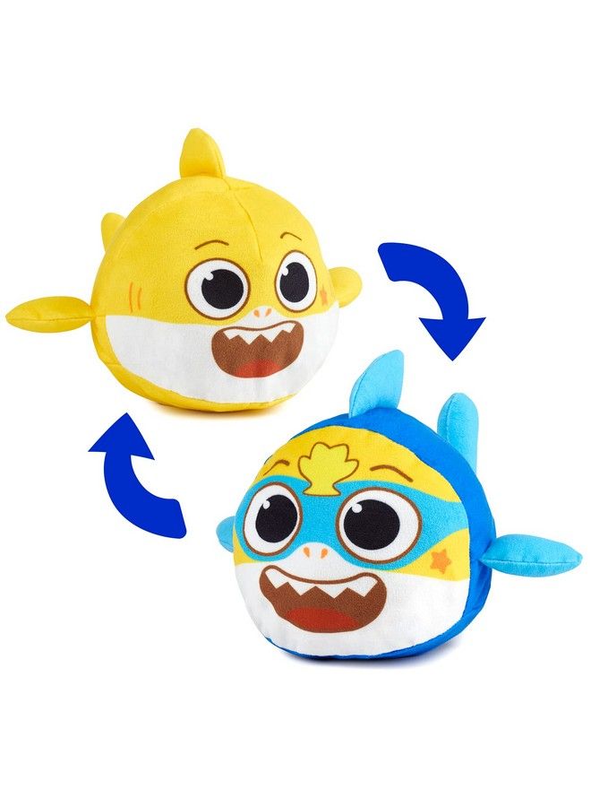 WowWee Baby Shark Big Show! Reversible Plush Baby Shark Turns Into Super Shark Flip Plushie Toys For Toddlers - Image 2