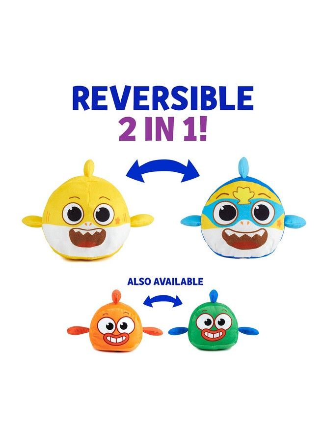 WowWee Baby Shark Big Show! Reversible Plush Baby Shark Turns Into Super Shark Flip Plushie Toys For Toddlers - Image 3