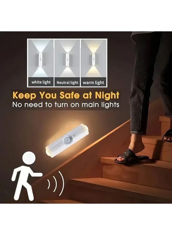 4 Pack Smart Night Light Motion Sensor Dual Head USB Charging Wall Lamp Dimmable For Hallway Bedroom - Image 5