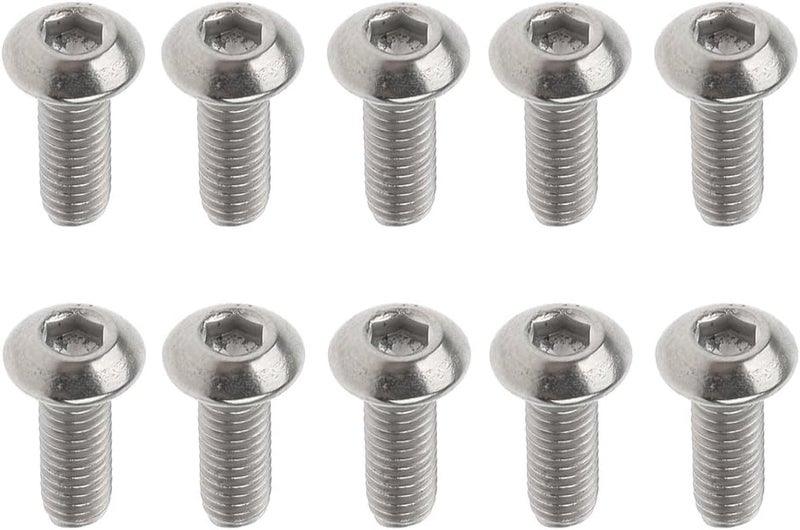 klarako 10pcs/lot M3 Titanium Hex Allen Socket Button Head Screws M3 x 6mm/8mm/10mm/12mm/15mm  Silver, M3 x 8mm - Image 2
