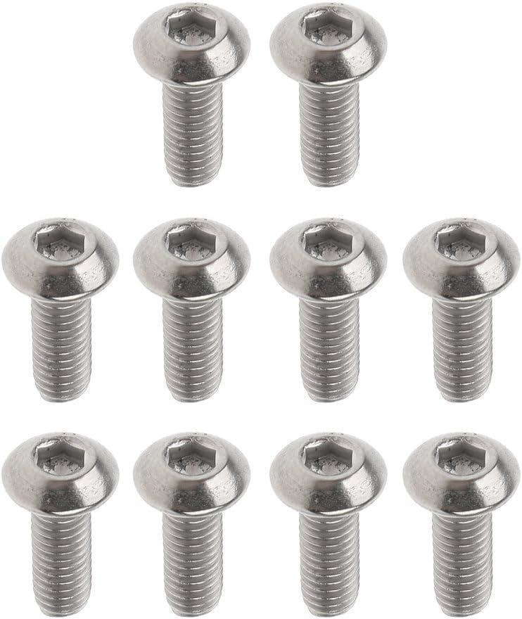 klarako 10pcs/lot M3 Titanium Hex Allen Socket Button Head Screws M3 x 6mm/8mm/10mm/12mm/15mm  Silver, M3 x 8mm - Image 5