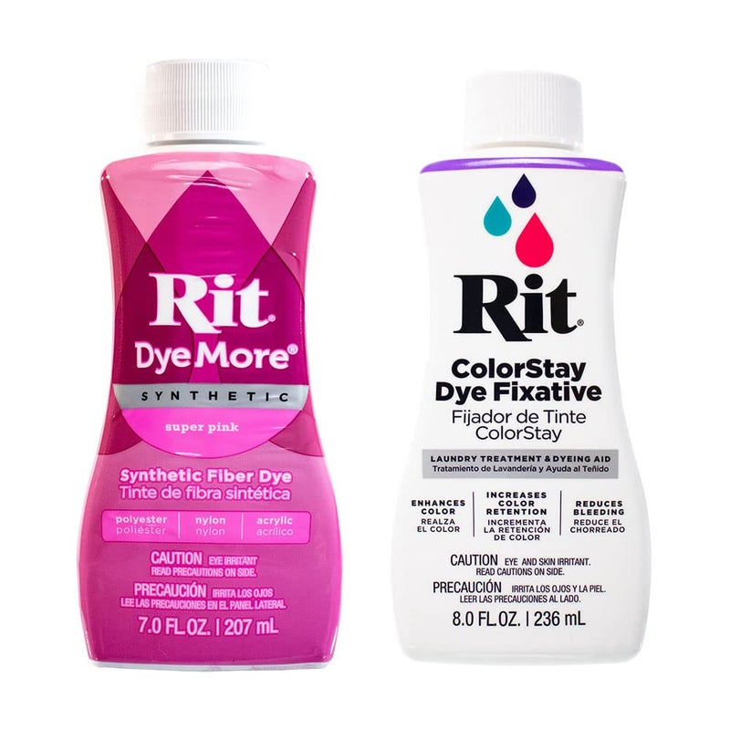 Craft County Rit DyeMore 7 Oz. Synthetic Liquid Fiber Dye for Clothing, Décor, and Crafts – Super Pink with Color Fixative - Image 5