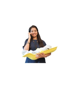 HOOPA Cotton Feeding Pillow, Sunshine Yellow | Feeding Pad | Infant Carrier | Newborn Carrier | Nursing Pad | Reclined Carrier (Sunshine Yellow)  - Image 4