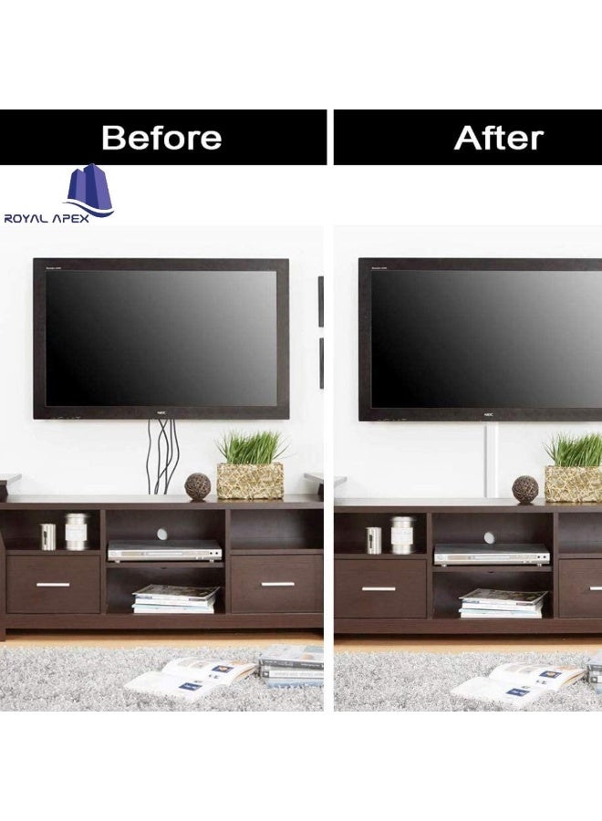 Royal Apex 90Cm Square Cable Box Self Adhesive Pvc Trunking White Wall Cord Cover Cable Concealer On-Wall Wire Cover Paintable Cable Management Raceway To Hide Wires Pack Of 3  - Image 3