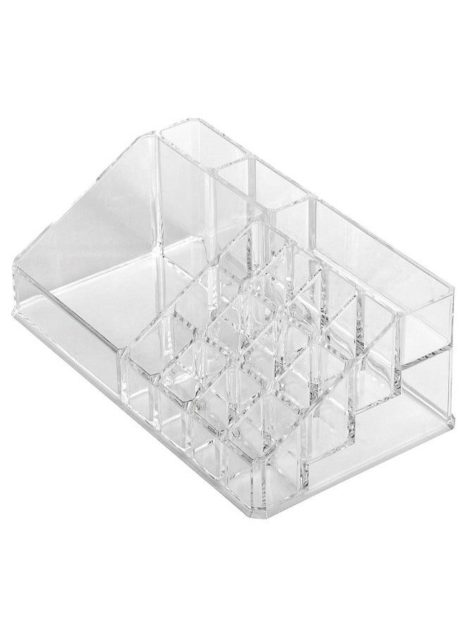 Generic Acrylic Makeup and Jewelry Organizer with Rotating Mirror - Stylish and Modern Design for Organizing and Storing Acrylic Jewelry, Cosmetics, and Lipsticks - Clear  - Image 3
