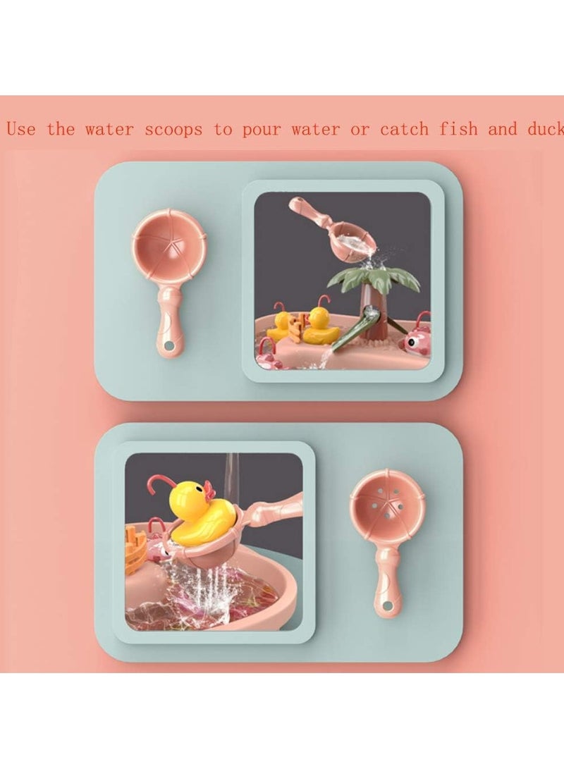 جيكون المياه تعميم الصيد لعبة مجلس اللعب مجموعة مع 3 البط ، 3 الأسماك ، 2 مغارف المياه و 2 أقطاب الصيد ، لعبة إلكترونية الصيد مجموعة مع 6 الموسيقى للأطفال الصغار - Image 4