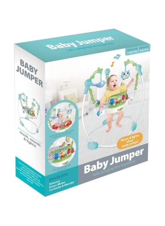 كيكو كرسي هزاز لأنشطة الأطفال، مركز أنشطة للأطفال مزود بالموسيقى والأضواء والأصوات - 3 ارتفاعات قابلة للتعديل، دوران 360 درجة - Image 4