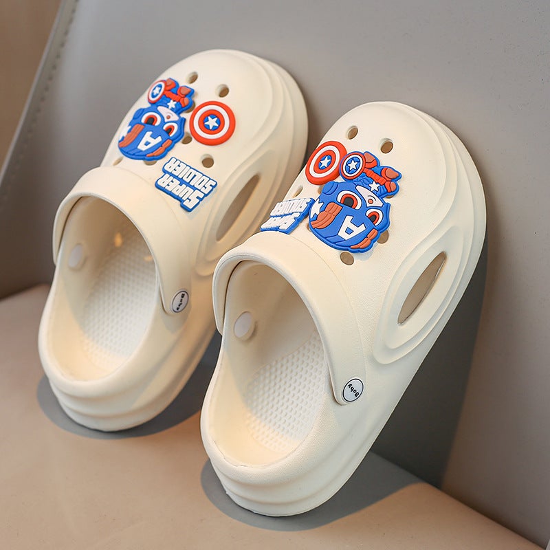 Children'S Slippers Boys' Summer Arrival Mid-Large Children'S Non-Slip Soft Sole Cave Shoes Boys Outwear Sandals - Image 2
