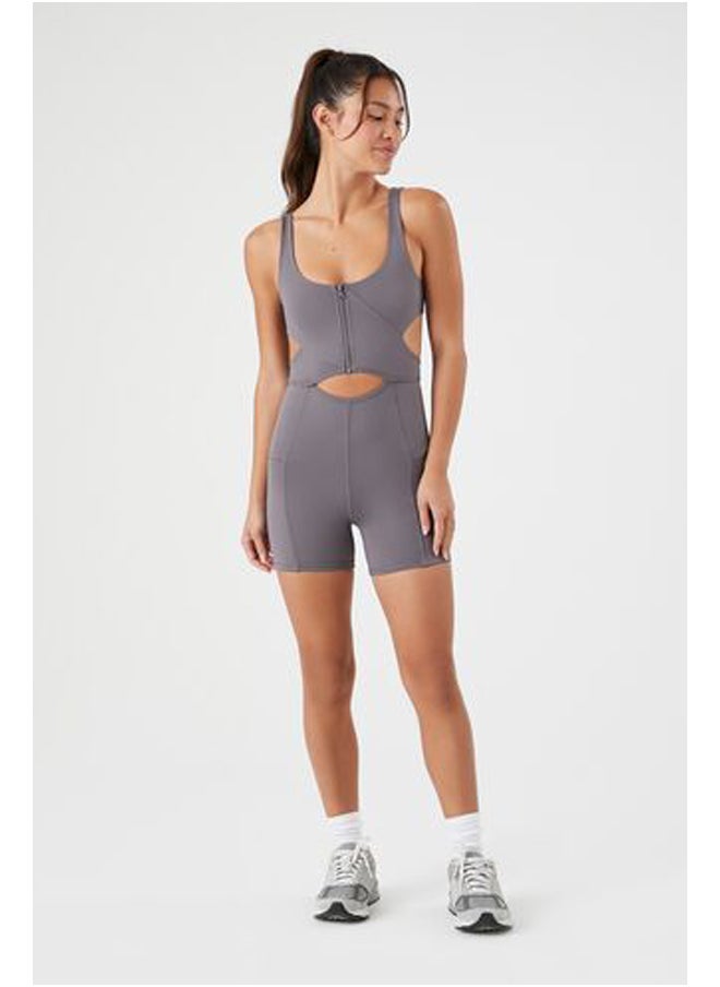 FOREVER 21 - Active Cutout Sculpt Romper - Image 1