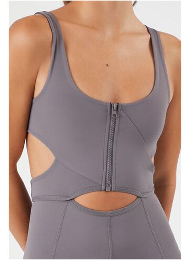 FOREVER 21 - Active Cutout Sculpt Romper - Image 1