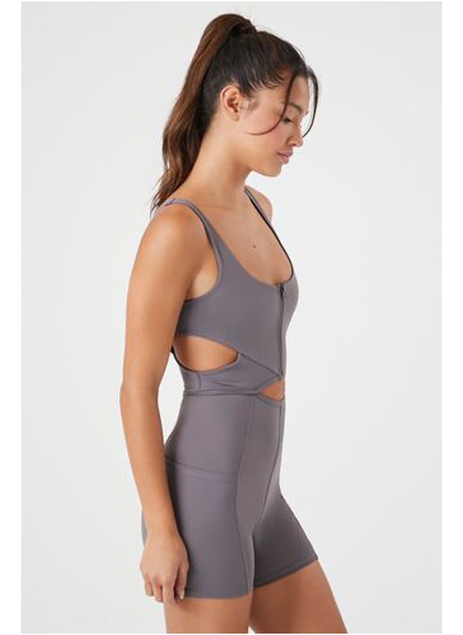 FOREVER 21 - Active Cutout Sculpt Romper - Image 1