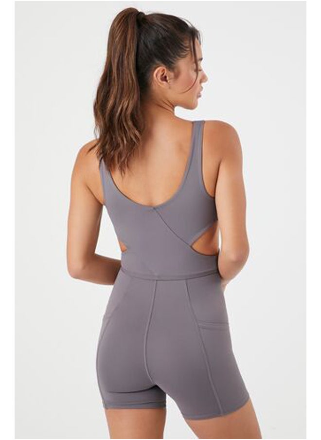 FOREVER 21 - Active Cutout Sculpt Romper - Image 1