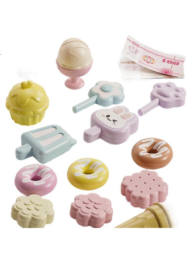 Xst Children'S Ice Cream Cart, Baby Candy Push Cart, Sweet Cone And Beverage Vending Machine, Toy, Birthday Gift For Boys - Image 3