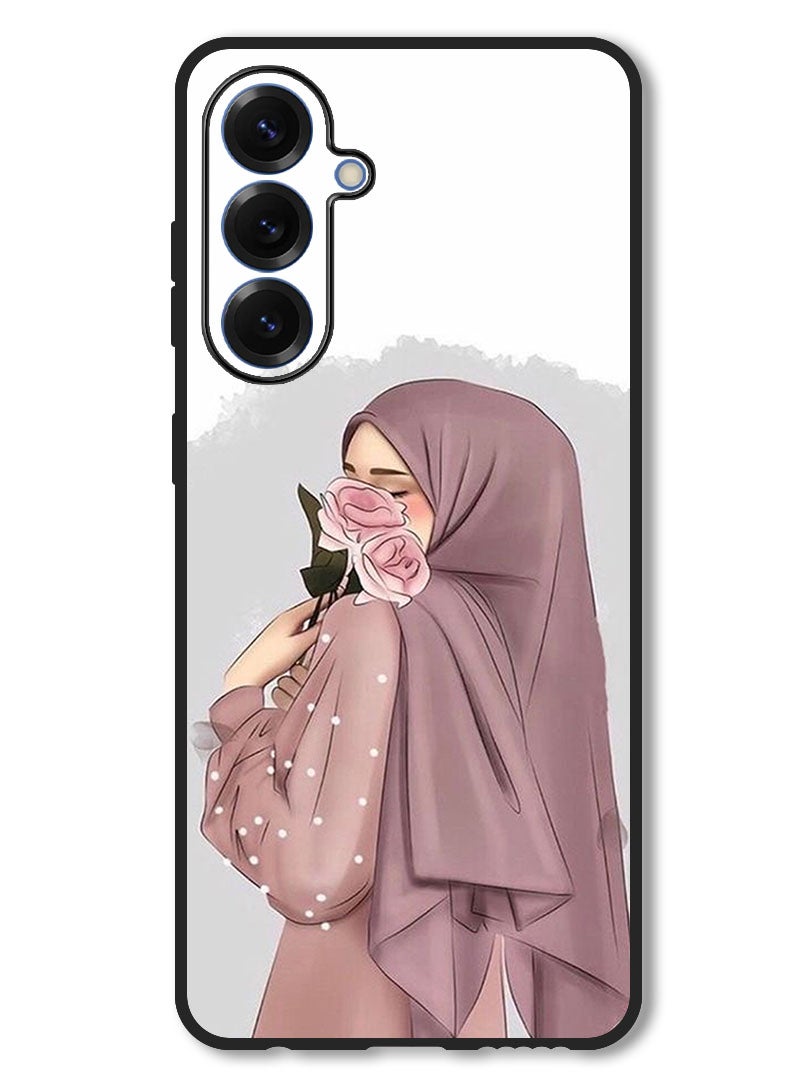 Theodor Case Compatible with Samsung Galaxy A36 Protection Shockproof Bumper Cover Holding Roses Girl - Image 1