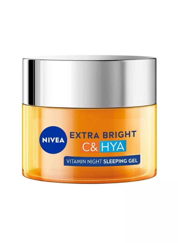 NIVEA Face Extra Bright C&Hya Vitamin Night Sleeping Gel 50ml / Skin Care / Vitamin C / 3X Hyaluron / Hydration - Image 1