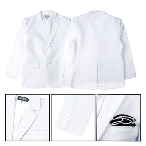 Spring Notion Big Boys' Modern Fit White Suit Set 08 - Image 5