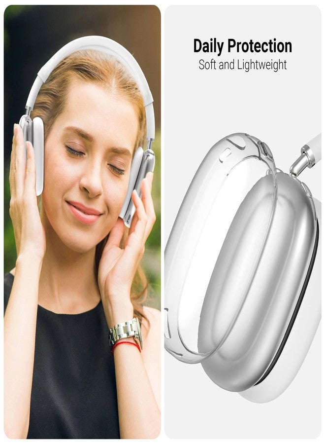 ULAK Case for AirPods Max Headphones, 3in1 Clear TPU Ear Cup Covers/Silicone Ear Pad Case/Headband Cover for AirPods Max, Anti Scratch Transparent Protective Accessories, White - Image 3
