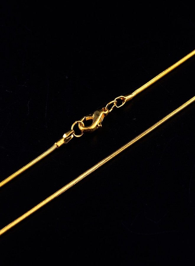 Cmidy Gold Chain 18K Gold Plated Snake Chains for Necklace Jewelry Making 24pcs 1.2mm 16 18 20 24inch (24inch) - Image 4