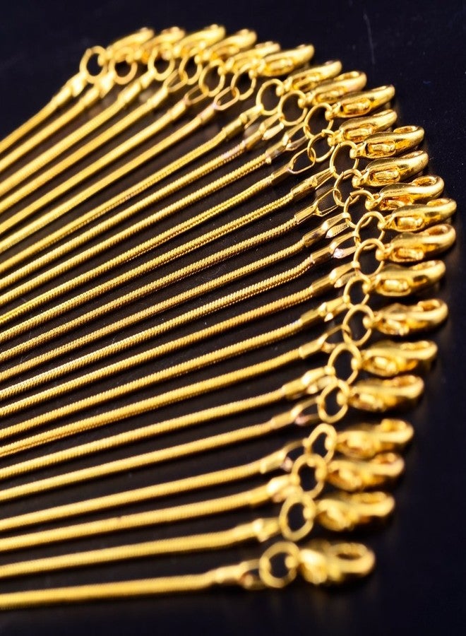 Cmidy Gold Chain 18K Gold Plated Snake Chains for Necklace Jewelry Making 24pcs 1.2mm 16 18 20 24inch (24inch) - Image 3