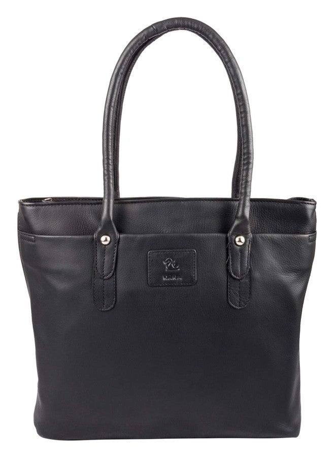 KARA Women's Black Leather Hand Bag - Image 1