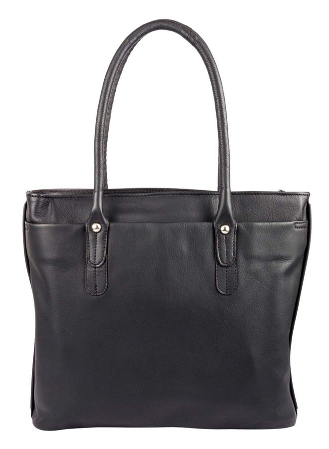 KARA Women's Black Leather Hand Bag - Image 2