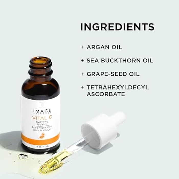IMAGE Skincare, VITAL C Hydrating Facial Oil with Argan, Grape Seed and Sea Buckthorn Oils, 1 fl oz - Image 5