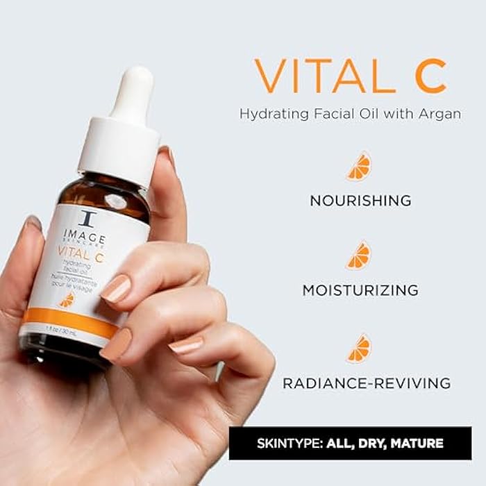IMAGE Skincare, VITAL C Hydrating Facial Oil with Argan, Grape Seed and Sea Buckthorn Oils, 1 fl oz - Image 2