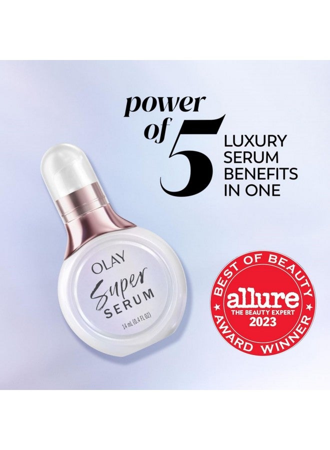 Olay Super Serum Trial Size 5-in-1 Lightweight Resurfacing Face Serum, 0.4 fl oz, Smoothing Skin Care Treatment with Niacinamide, Vitamin C, Collagen Peptide, Vitamin E, and AHA - Image 2