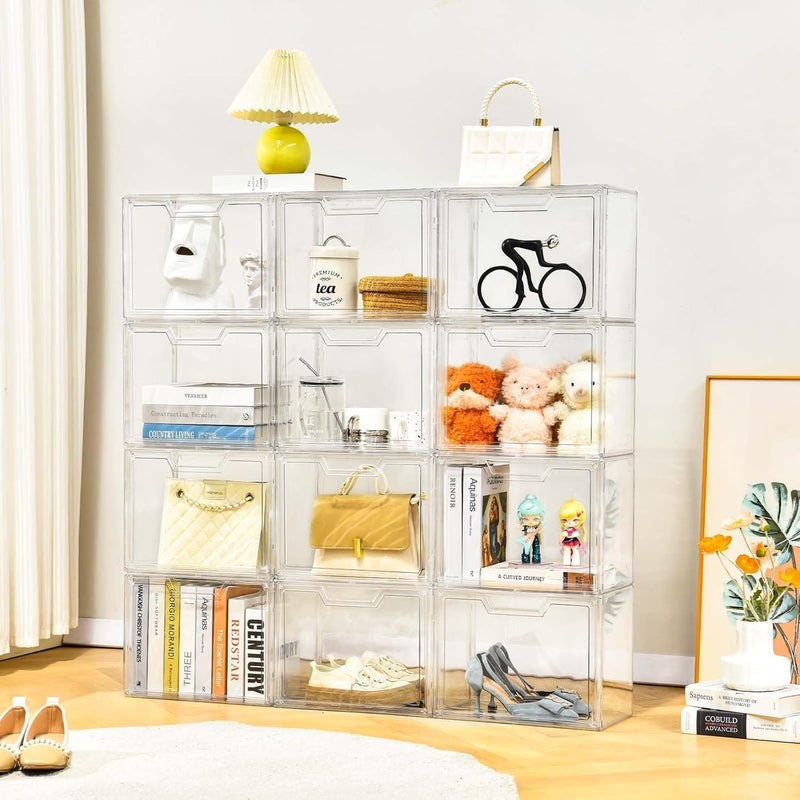 Horoof Home® 9 Pack Clear Acrylic Handbag Display Case with Magnetic Door - Image 4