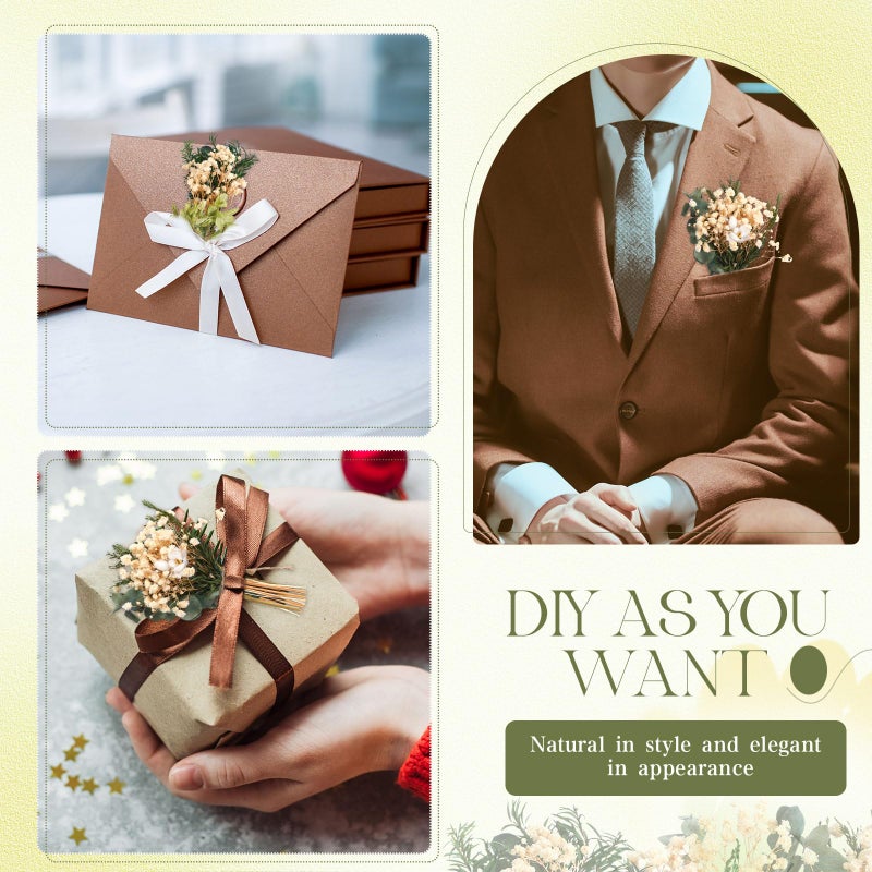Layhit 12 Pack Boho Dried Flower Bouquet Mini Wedding Handmade Dry Flowers Decor for Vase Crafts DIY Photo Boutonniere for Men Floral Plant Flower for Bridesmaid Child Gift Birthday Decor(Fresh) - Image 4