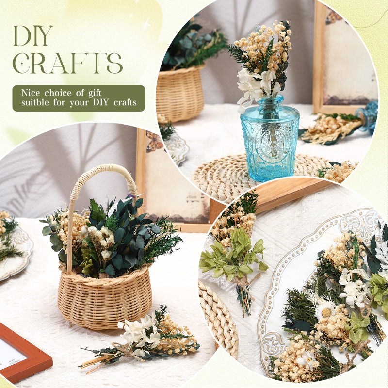 Layhit 12 Pack Boho Dried Flower Bouquet Mini Wedding Handmade Dry Flowers Decor for Vase Crafts DIY Photo Boutonniere for Men Floral Plant Flower for Bridesmaid Child Gift Birthday Decor(Fresh) - Image 5