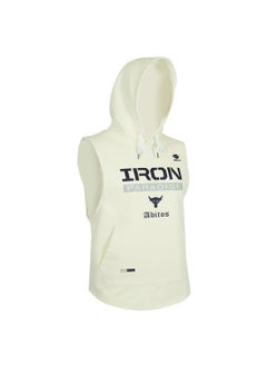 Abitos Abitos Men’s Sleeveless Gym Hoodie – Iron Paradise Edition | Workout Hoodie for Men | Muscle Fit Sportswear 