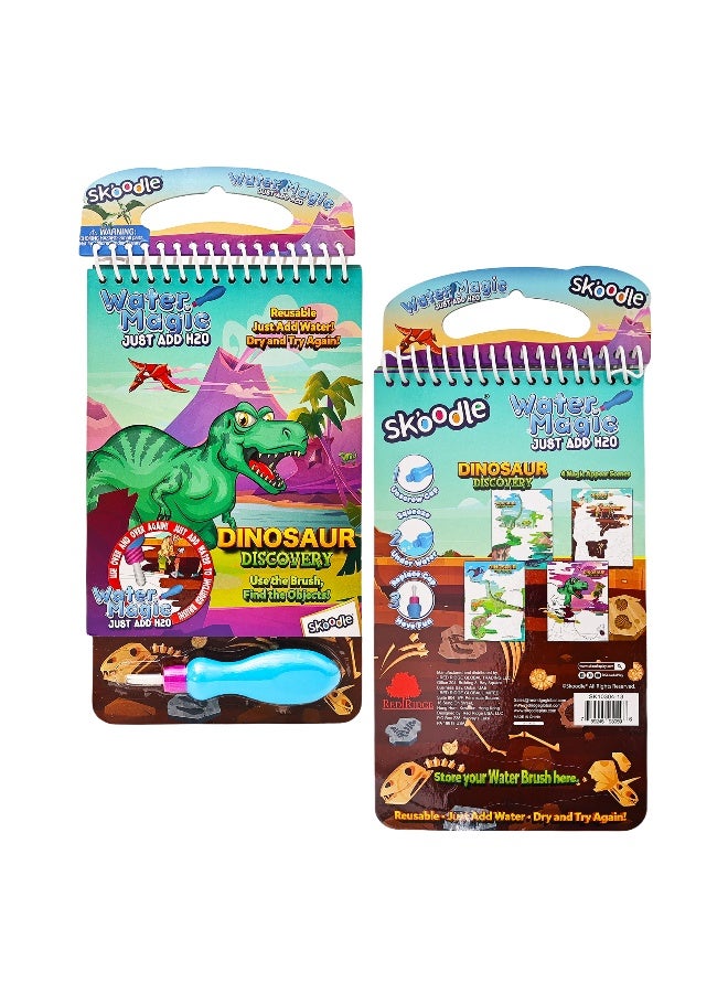 SKOODLE Dinosaur Discovery Magic Pad with Brush| Reusable Fun Water Reveal Activity Pad | Mess Free Creative Toy For Kids | Age 3+ - Image 4