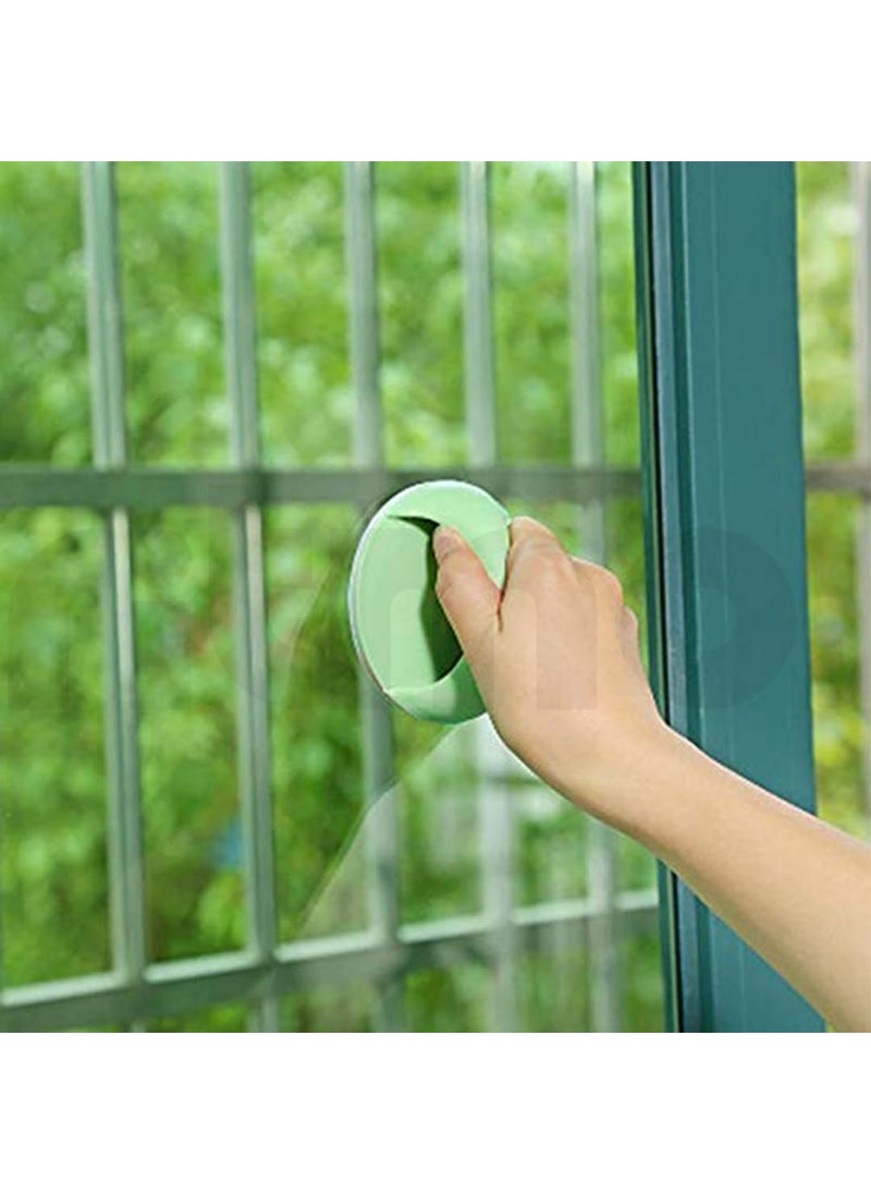 Ritmo Ritmo 2 pcsRound Window Simple Adhesive Handle for Sliding Window Cabinet Kitchen Drawer Door PVC Handles  - Image 2