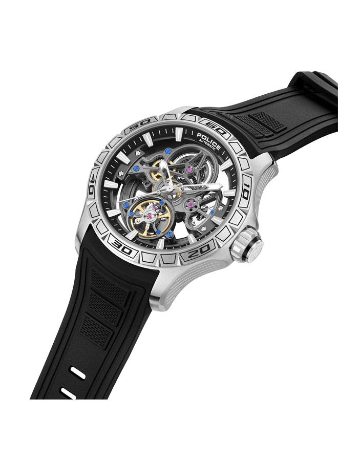 POLICE Men Spirit Gunmetal Dial Silicone Strap Analog Watch , 45mm - Image 2