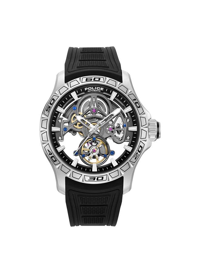 POLICE Men Spirit Gunmetal Dial Silicone Strap Analog Watch , 45mm - Image 1