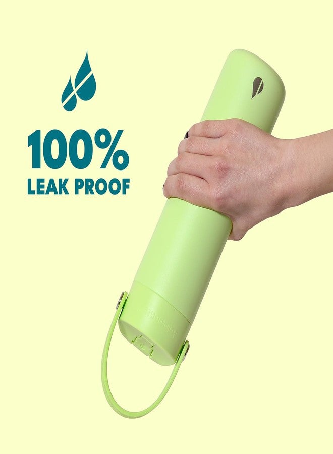 Elemental زجاجة ماء معزولة سعة 24 أونصة مع قشة - 100% مقاومة للتسرب من الفولاذ المقاوم للصدأ - زجاجات ماء للسفر والرياضة وصالة الألعاب الرياضية - عزل مزدوج الجدار وخالية من BPA - بقع سوداء - Image 5