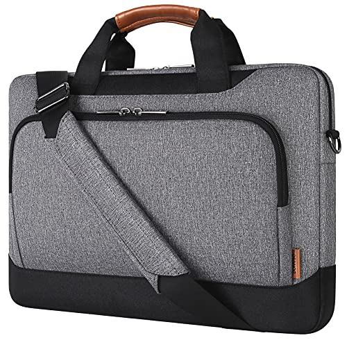 DOMISO 17-17.3 Inch Laptop Bag Briefcase Business Shoulder Bag for HP Pavilion 17/MSI GS73VR/Dell Inspiron 17, Grey - Image 1