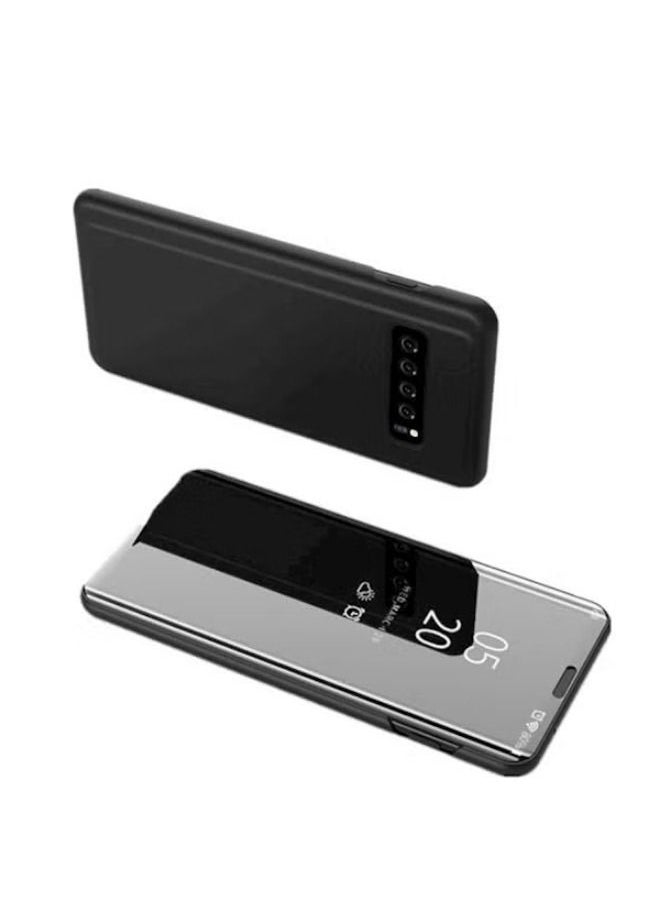 Generic - Mirror Plated Flip Case Cover For Samsung Galaxy S10 Black - Image 1