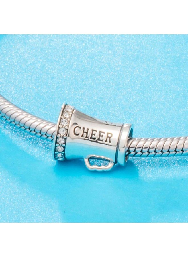 ARTCHARM Cheer Charms Sterling Silver Cheerleader Charm Sport Charm, Valentine's Day Gift for Lovers/Friends/Mothers/Travelers - Image 2