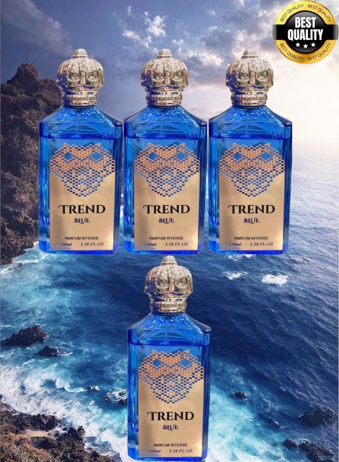 Trend 4 Pieces Trend Blue Perfume EDP 100ML - Image 1