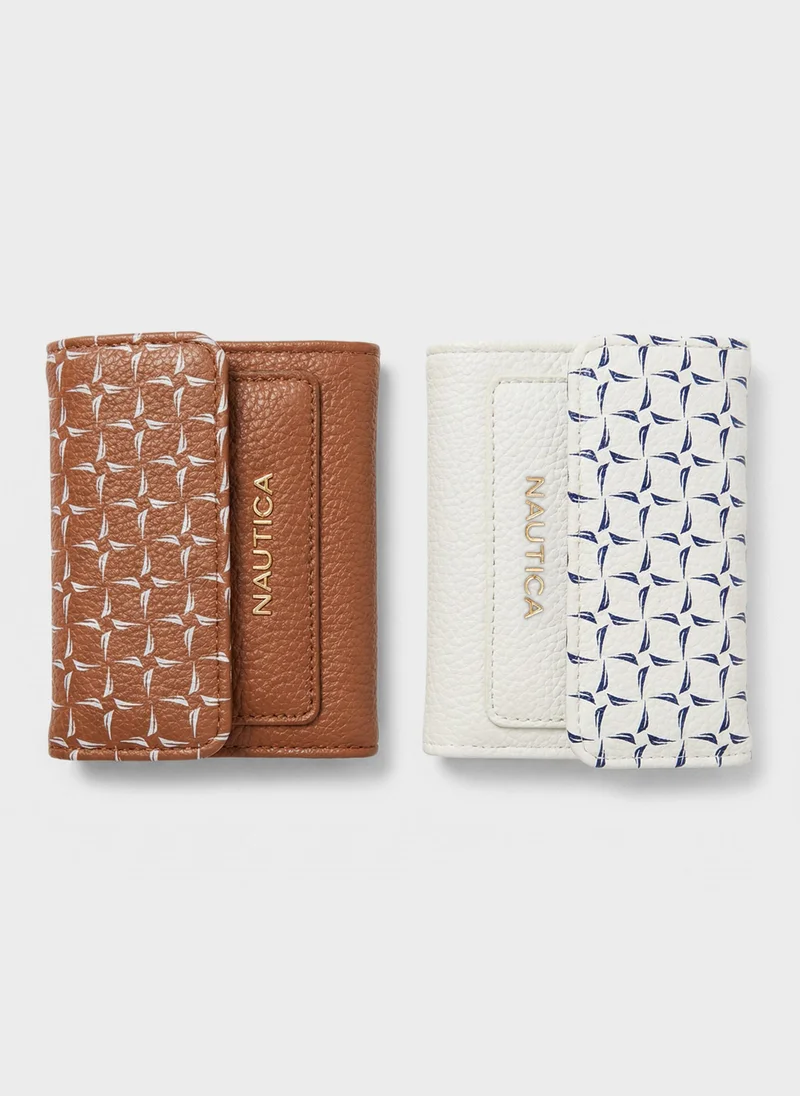 NAUTICA  ELLA Tri-Fold Monogram Wallet for Women | Best Price UAE