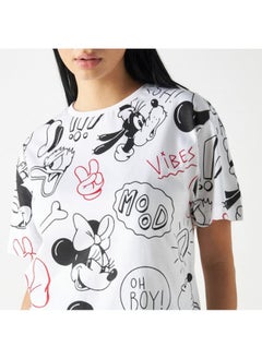 All-Over Mickey Mouse and Friends Print T-shirt with Short Sleeves - pzsku/Z58134C4499BB8786CD08Z/45/_/1729772138/7de5fa28-6906-4a14-b818-1778cef1a6a0