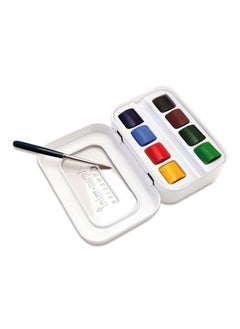 SENNELIER Sennelier L'Aquarelle French Artists Watercolour Aqua-Mini Set - Metal Box Of 8 Half Pans, Assorted  - Image 1