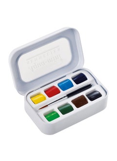 SENNELIER Sennelier L'Aquarelle French Artists Watercolour Aqua-Mini Set - Metal Box Of 8 Half Pans, Assorted  - Image 2