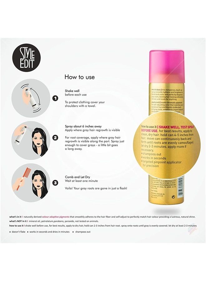 STYLE EDIT LIGHT BLONDE Root Concealer Touch Up Spray | Instantly Covers Grey Roots | Professional Salon Quality Cover Up Hair Products for Women |4 Ounce (Pack of 1) - Image 2